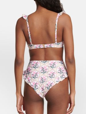 Bikini s cvetličnim vzorcem Agua By Agua Bendita bela