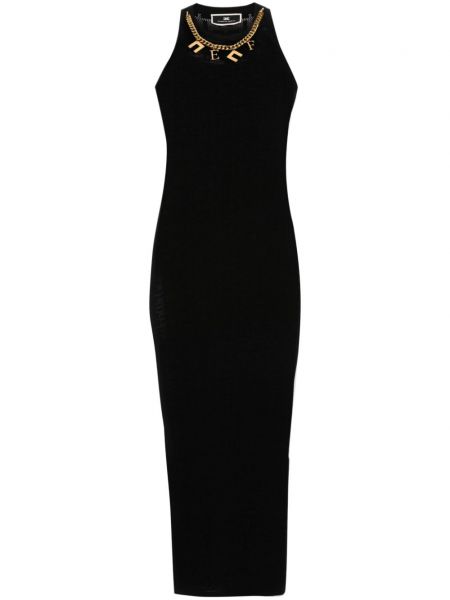 Pletené šaty Elisabetta Franchi černé
