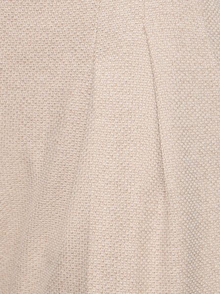 Плисирани памучни шорти от джърси Max Mara бежово