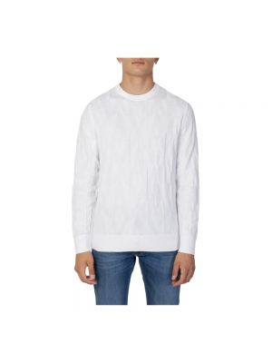 Sweter z długim rękawem Armani Exchange biały