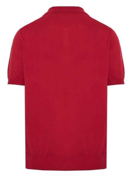 Medvilninis polo marškinėliai Canali raudona