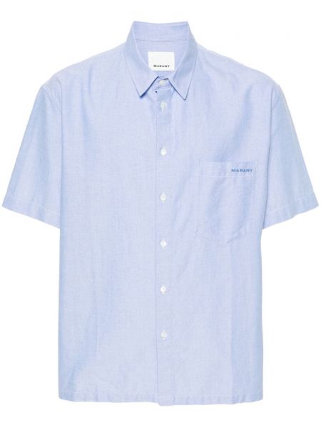 Chemise brodée Marant bleu