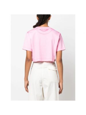 Koszulka bawełniana Lanvin różowa