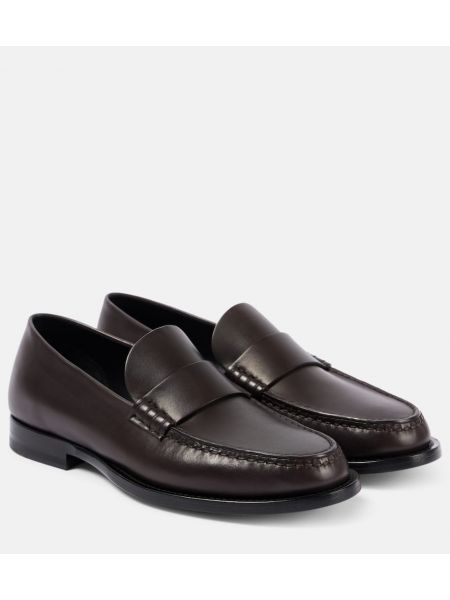 Skinn loafers The Row brun