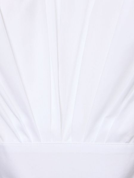 Mini robe en coton avec manches courtes Alexandre Vauthier blanc