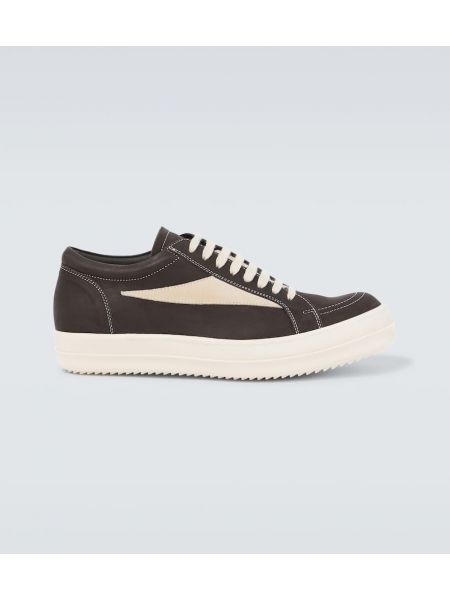 Lær sneakers Rick Owens brun