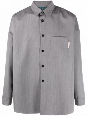 Camisa con botones manga larga Marni gris