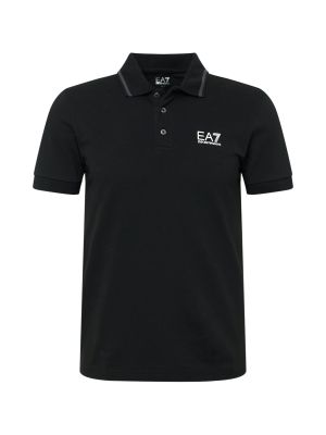 Тениска с копчета Ea7 Emporio Armani черно