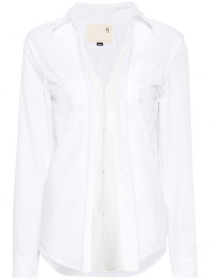 Прозрачна риза R13 бяло