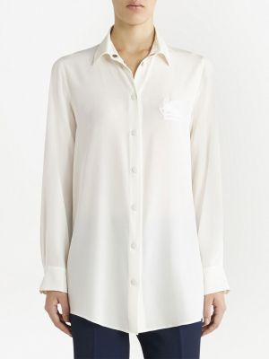 Hedvábná košile Etro bílá