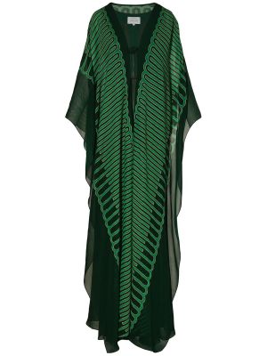 Μάξι φόρεμα από βισκόζη Johanna Ortiz πράσινο