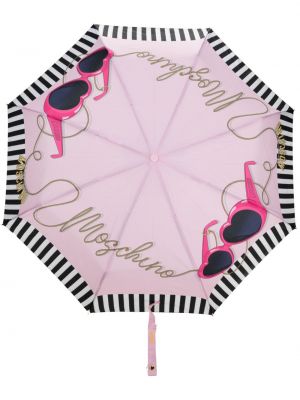 Parapluie à imprimé de motif coeur Moschino