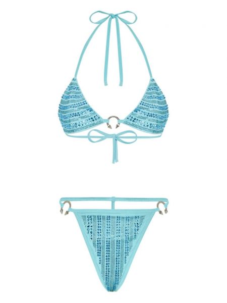 Bikini mit kristallen Philipp Plein blau