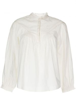Памучна блуза Bonpoint бяло