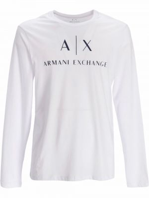 Trykt t-skjorte Armani Exchange hvit