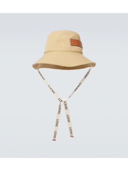 Kožený klobouk Loewe béžový