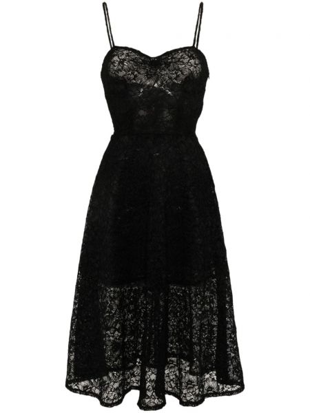 Čipkované šaty Ermanno Scervino čierna