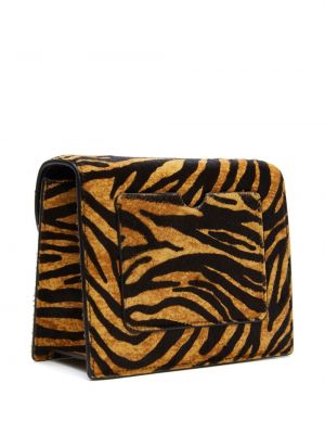 Kožená taška s potiskem s tygřím vzorem Oscar De La Renta