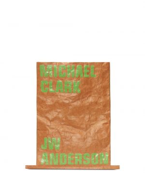 Listová kabelka s potlačou Jw Anderson zelená