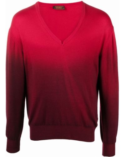 Jersey con escote v de tela jersey Yves Saint Laurent Pre-owned rojo