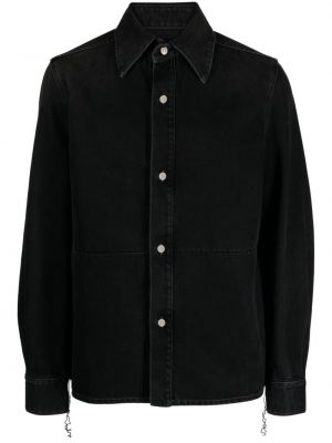 Rifľová košeľa Mm6 Maison Margiela čierna
