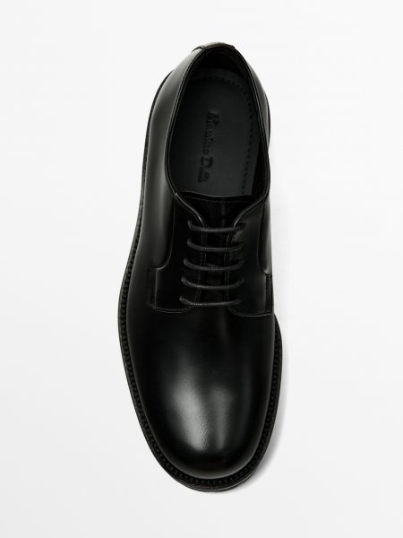 Кожаные туфли Massimo Dutti черные