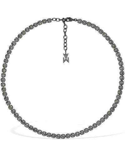 Ogrlica s kristali Amina Muaddi črna