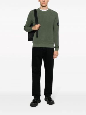 Bavlněný svetr Calvin Klein Jeans zelený