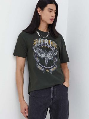 Tricou din bumbac The Kooples verde