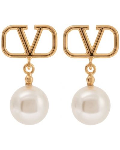 Σκουλαρίκια με μαργαριτάρια Valentino χρυσό