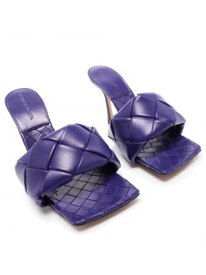 Pletené sandály Bottega Veneta fialové