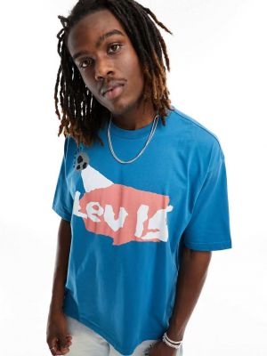 Синяя футболка Levi's Skate с логотипом на груди