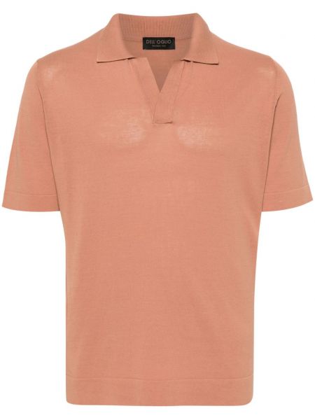 Tricou polo din bumbac Dell'oglio maro