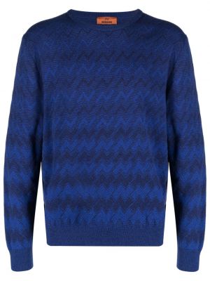 Kašmírový sveter Missoni modrá
