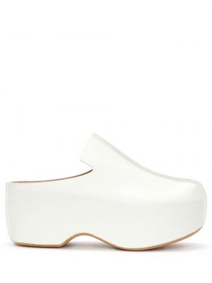 Pantofi loafer din piele cu platformă Jw Anderson alb