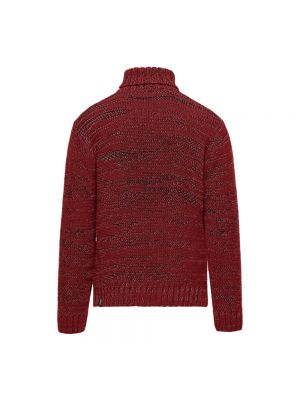 Jersey cuello alto de lana con estampado con cuello alto Bomboogie rojo