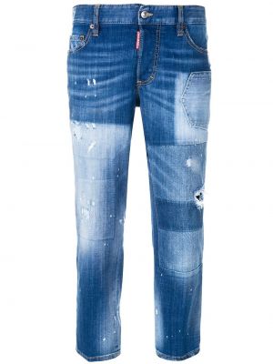 Nødlidende jeans 7/8 Dsquared2 blå