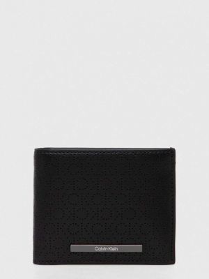 Kožni novčanik Calvin Klein crna
