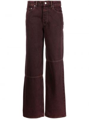 Jeans baggy Ganni rosso