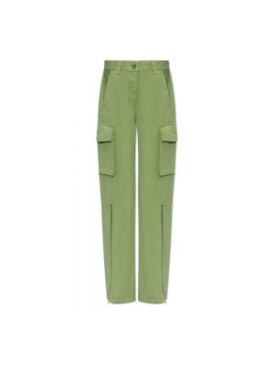 Pantaloni cargo di cotone con motivo a stelle Stella Mccartney verde