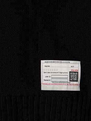 Sweter bawełniany żakardowy Mihara Yasuhiro czarny