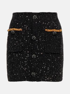 Mini sukně s vysokým pasem Self-portrait černé