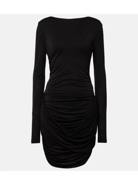 Sukienka z dżerseju drapowana Loewe czarna