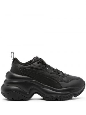 Δερμάτινα sneakers με τακούνι-σφήνα Puma Cilia μαύρο