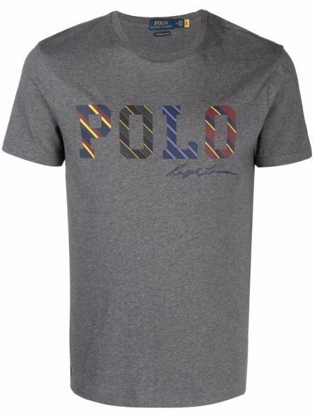 Camiseta con estampado Polo Ralph Lauren gris