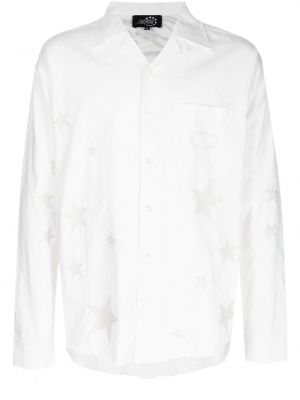 Със звездички риза с принт Afb бяло
