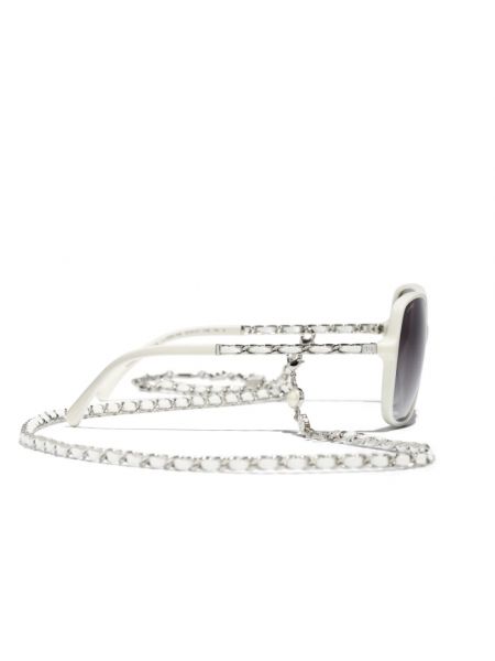 Gafas de sol con efecto degradado de cristal Chanel blanco