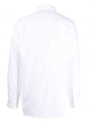 Haftowana jedwabna koszula Polo Ralph Lauren biała