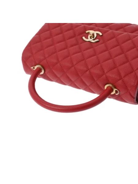 Bolsa de cuero retro Chanel Vintage rojo