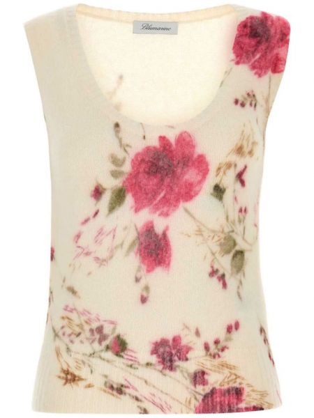 Trykt strikket top Blumarine